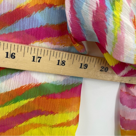 Becca By Rebecca Virtue Awaken Sheer Woven Tunic swim Cover-Up Multi Size XS-S - Picture 7 of 7